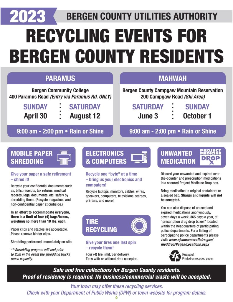 2023 Bergen County Recycling