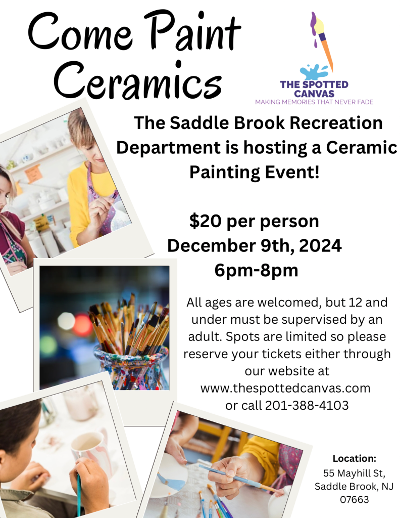 Ceramic Painting Event - December 9, 2024, 6-8 pm