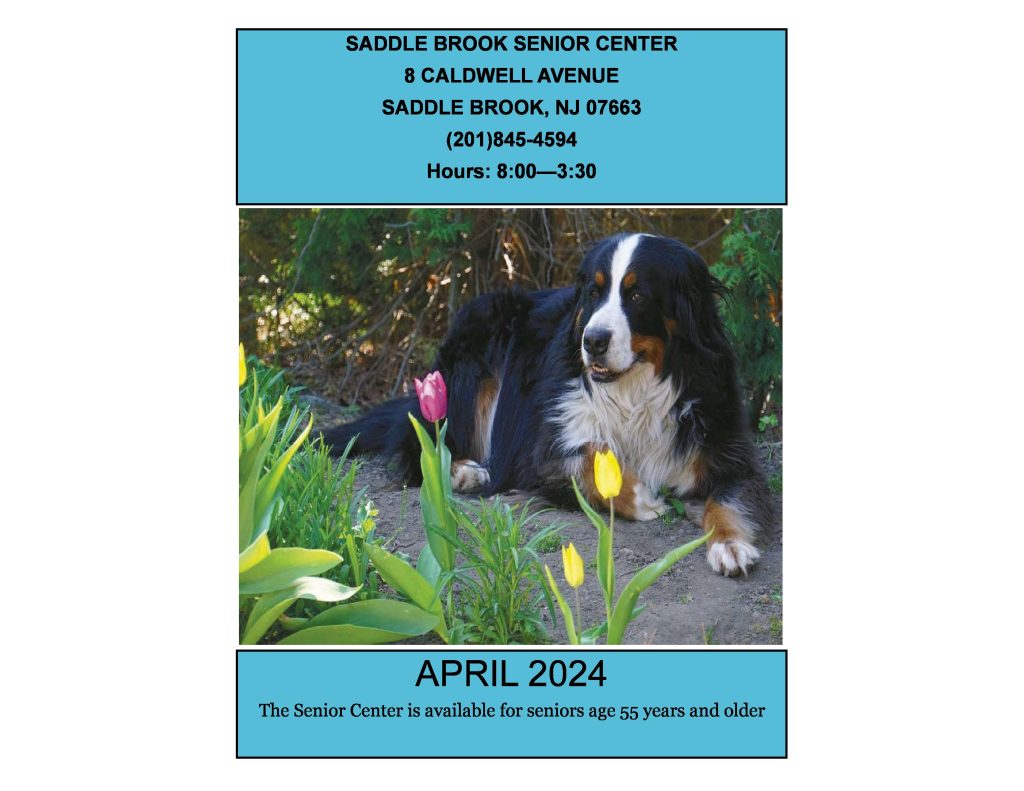 Senior Center Newsletter April 2024 Cover