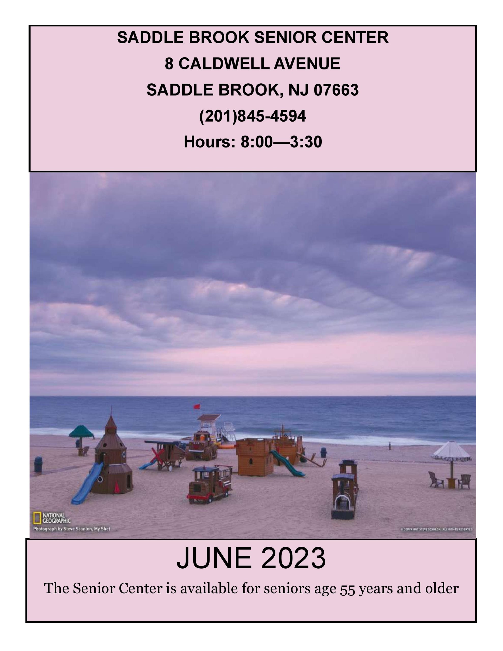 Saddle Brook Senior Center Newsletter Cover for June 2023