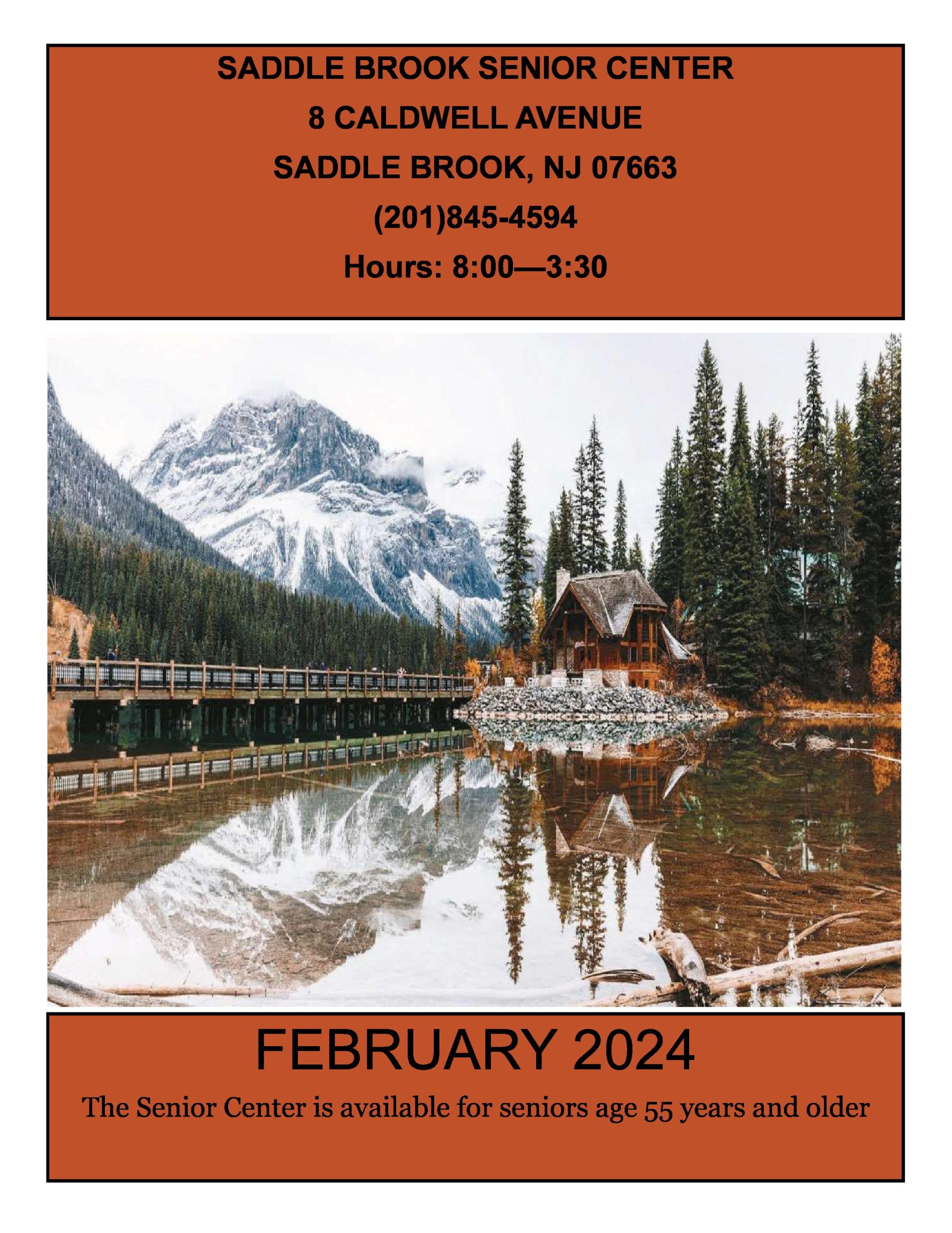 Senior Center Newsletter February 2024 Cover