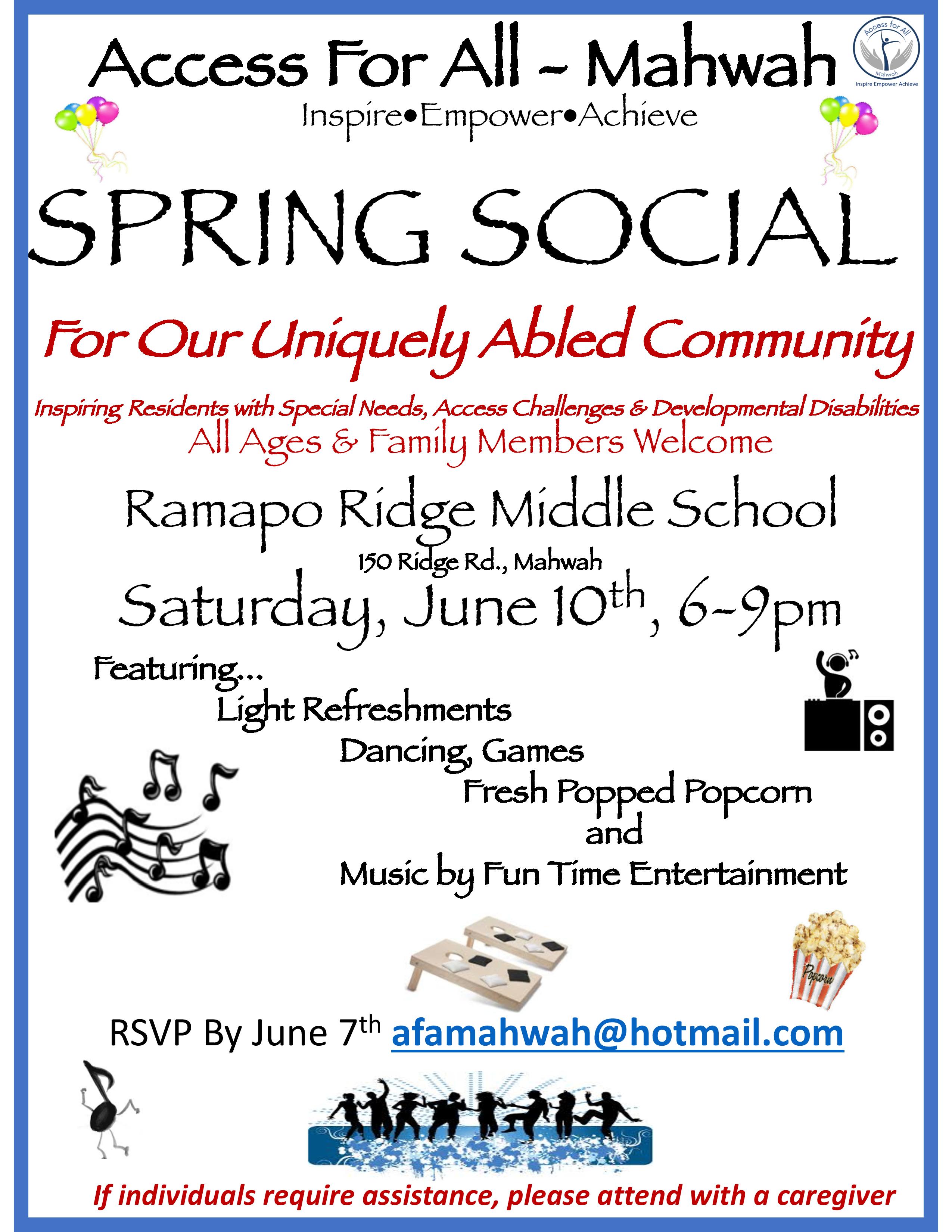Spring _Social_Access_For_All_Mahwah_ June_10_2017 Township of Saddle