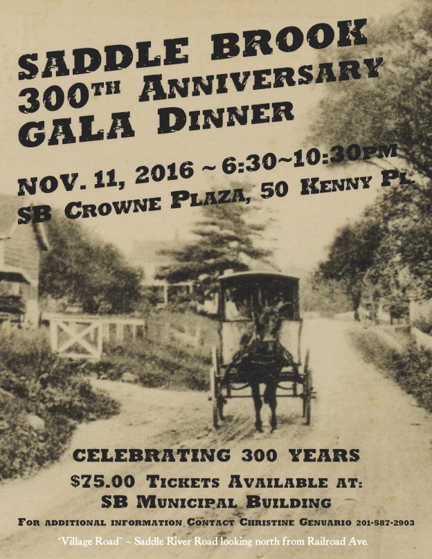 Saddle Brook 300th Anniversary Gala Dinner Township of Saddle Brook