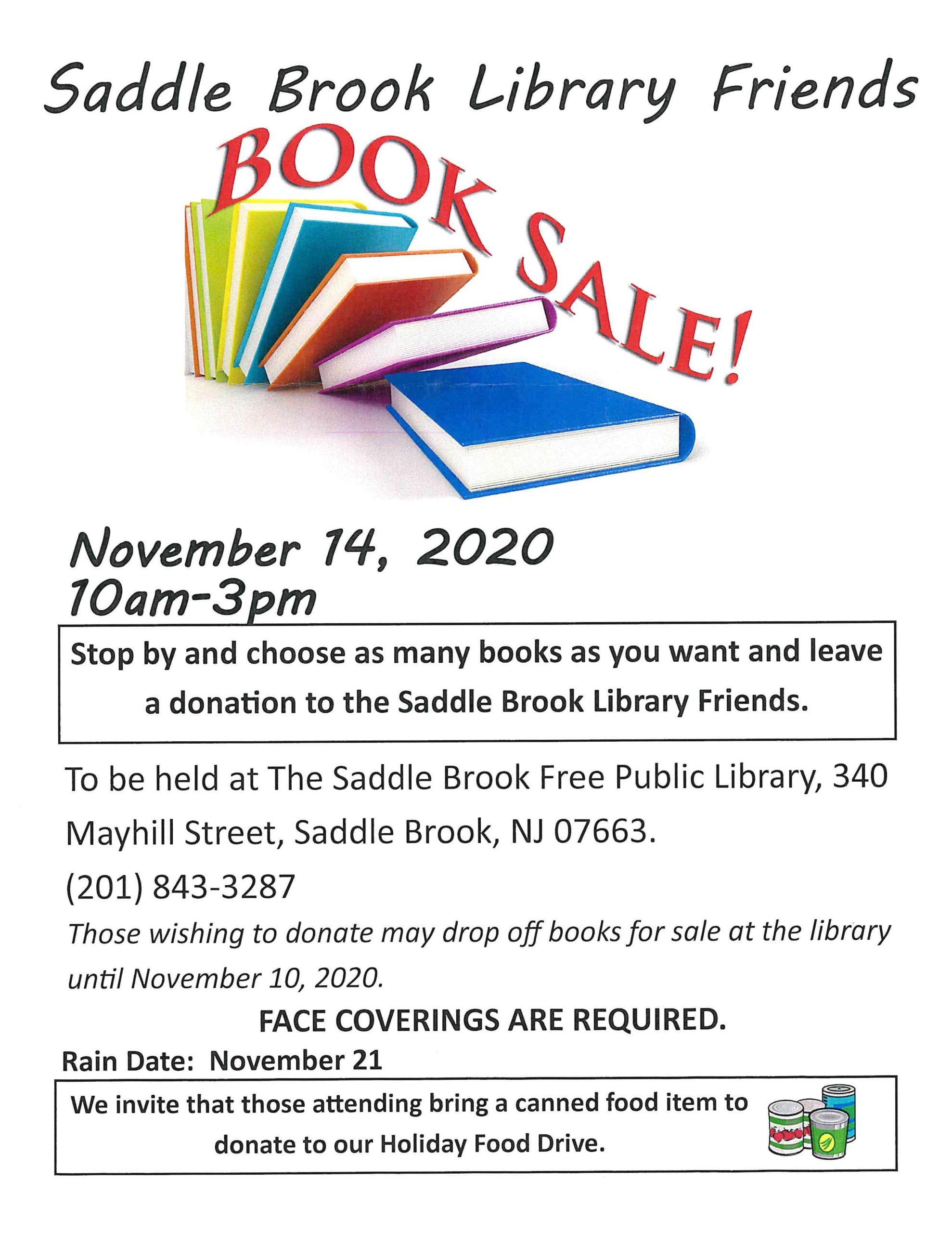 Library_Friends_Book_Sale_Nov_2020 - Township of Saddle Brook New Jersey