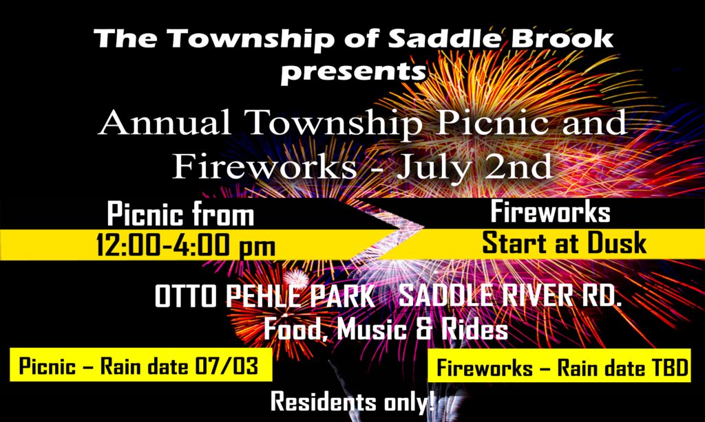 2022 Township Picnic and Fireworks July 2, 2022