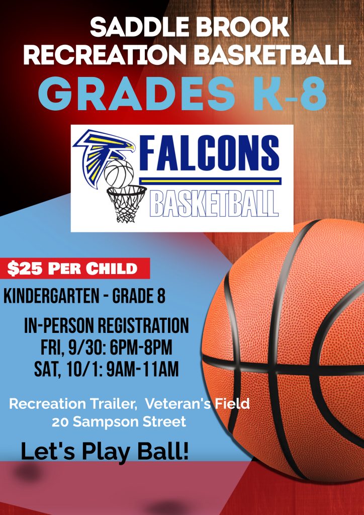 Saddle Brook Recreation - Basketball Registration 2022-23