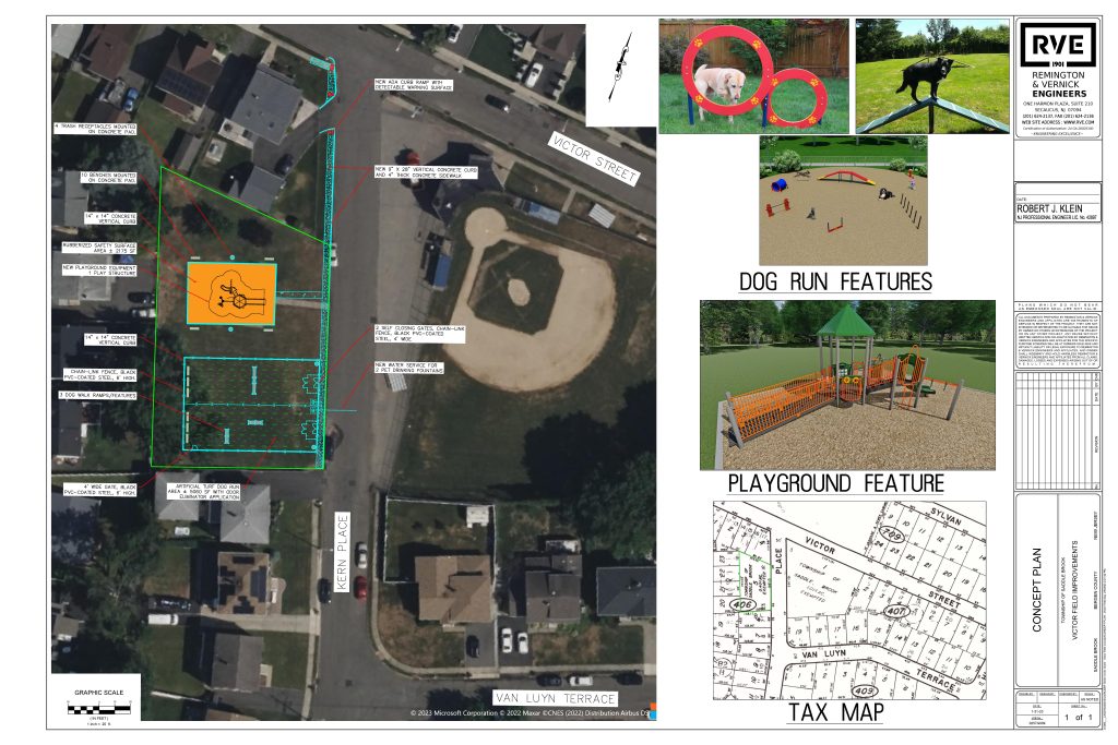 Green Acres plan Victor St & Kern Place overhead photo