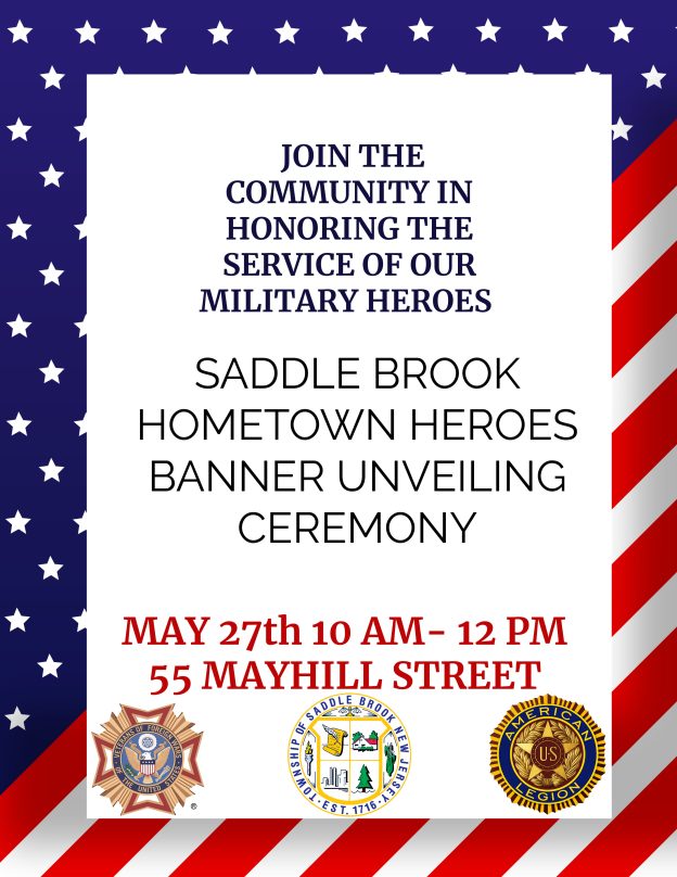 Saddle Brook Hometown Heroes Banner Unveiling Ceremony