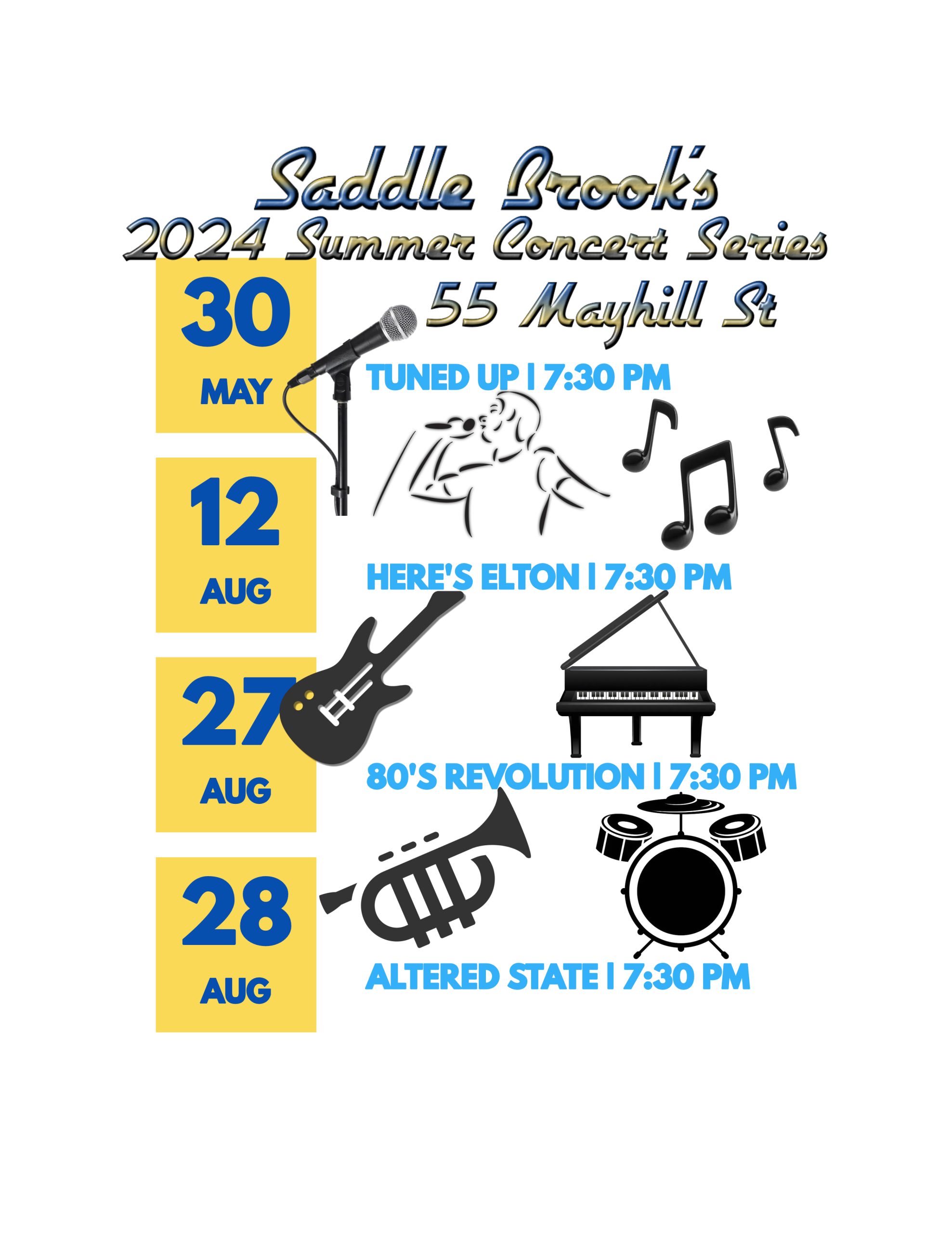 Saddle Brook's 2024 Summer Concert Series - 80's Revolution