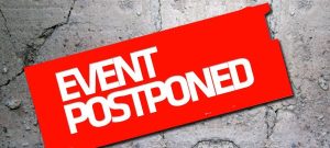 Event postponed sign