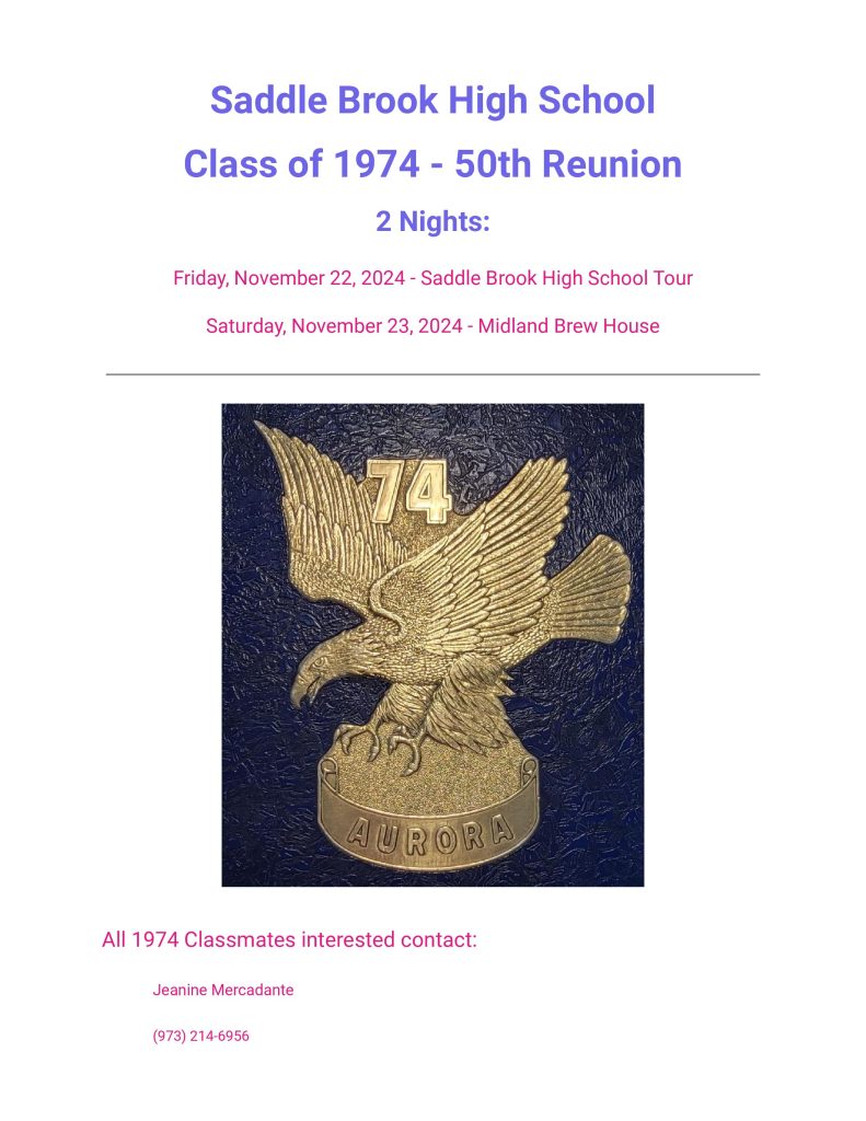 Saddle Brook HS Class of 74 Reunion