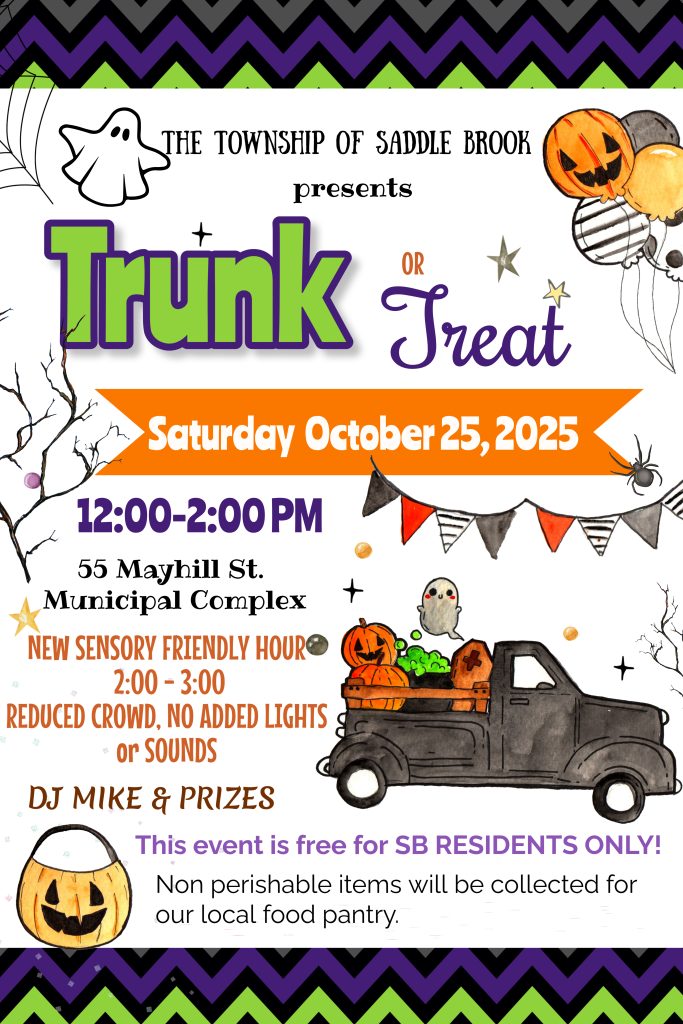 Saddle Brook Halloween Trunk or Treat 2025