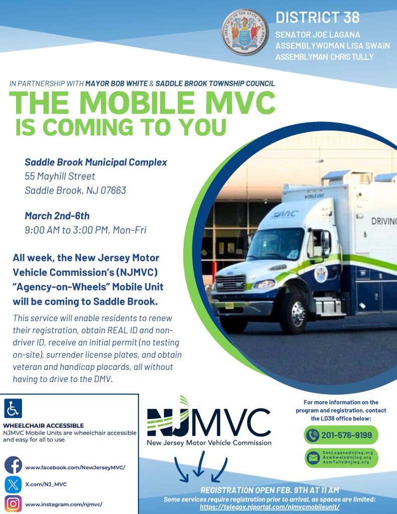 Saddle Brook MVC Flyer March 2-6 2026