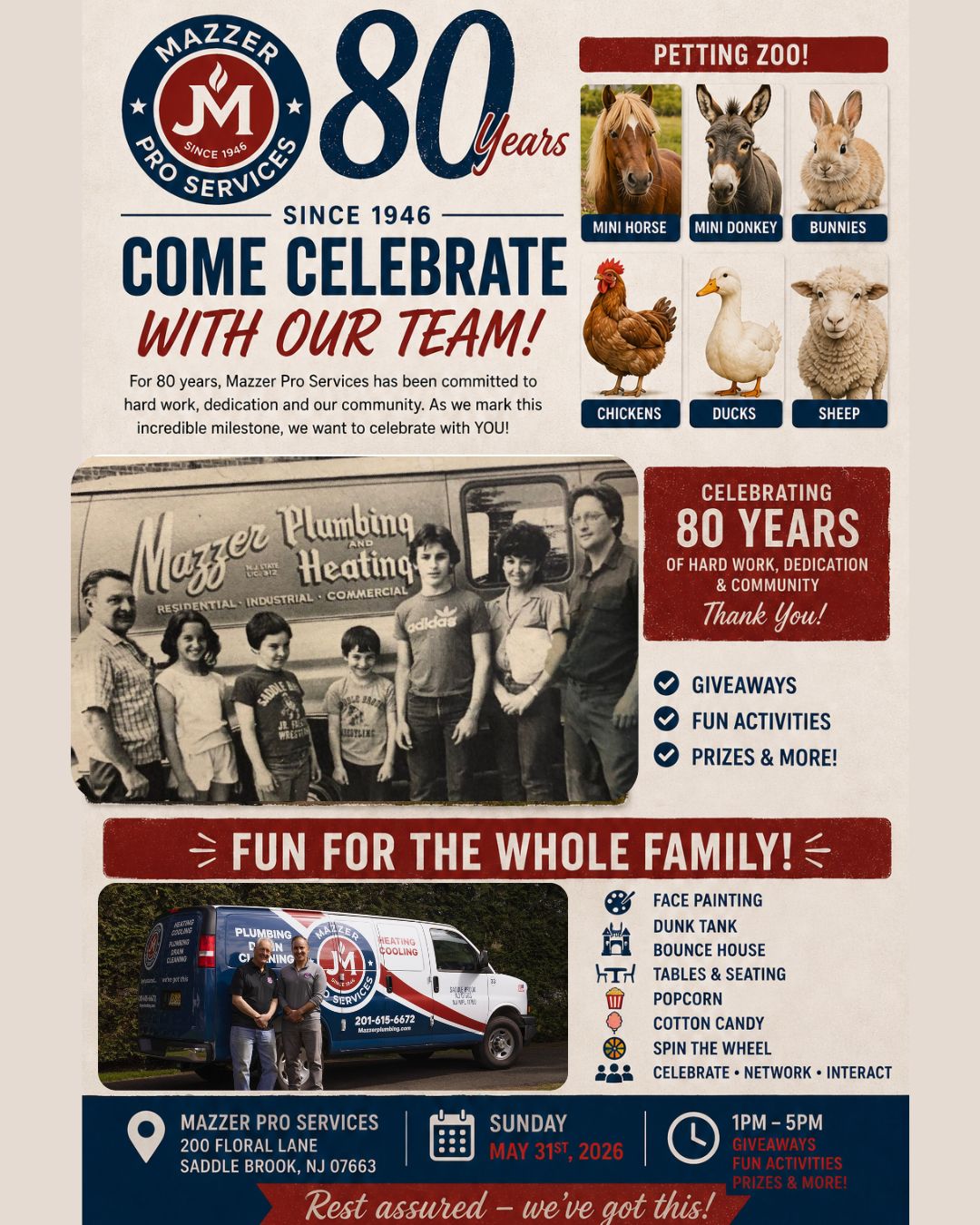 80 Year Celebration Mazzer Pro Services