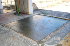 Cement-poured-by-ambulance-corps-entrance